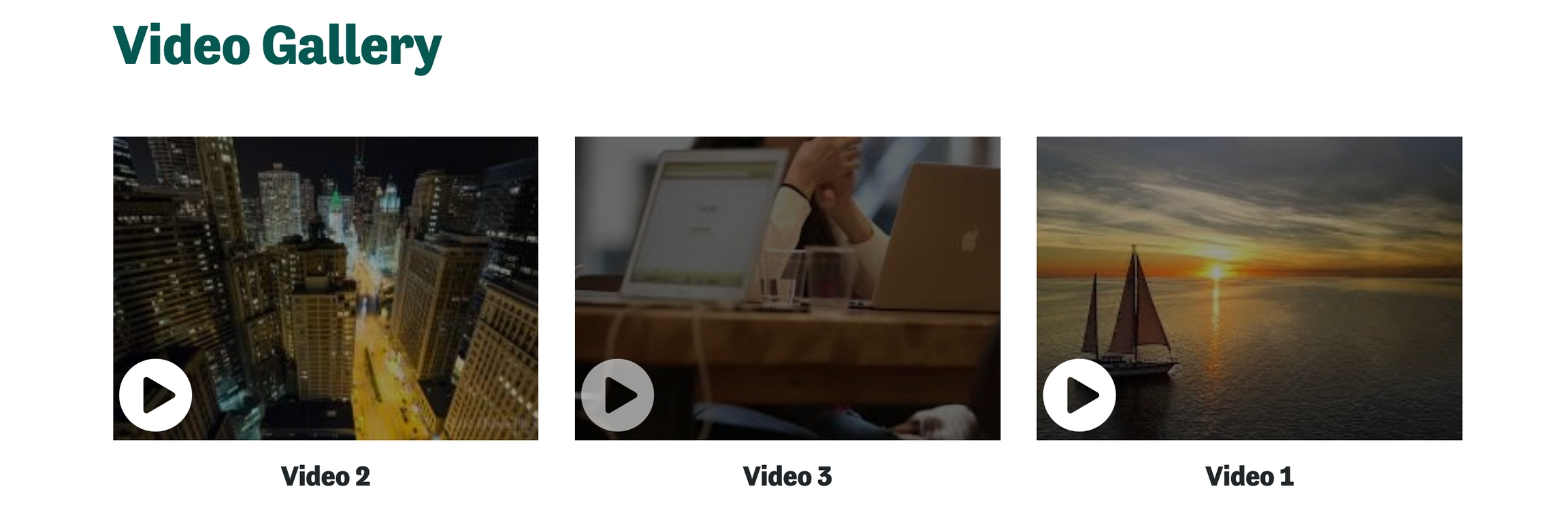 Candidates Video Gallery Example