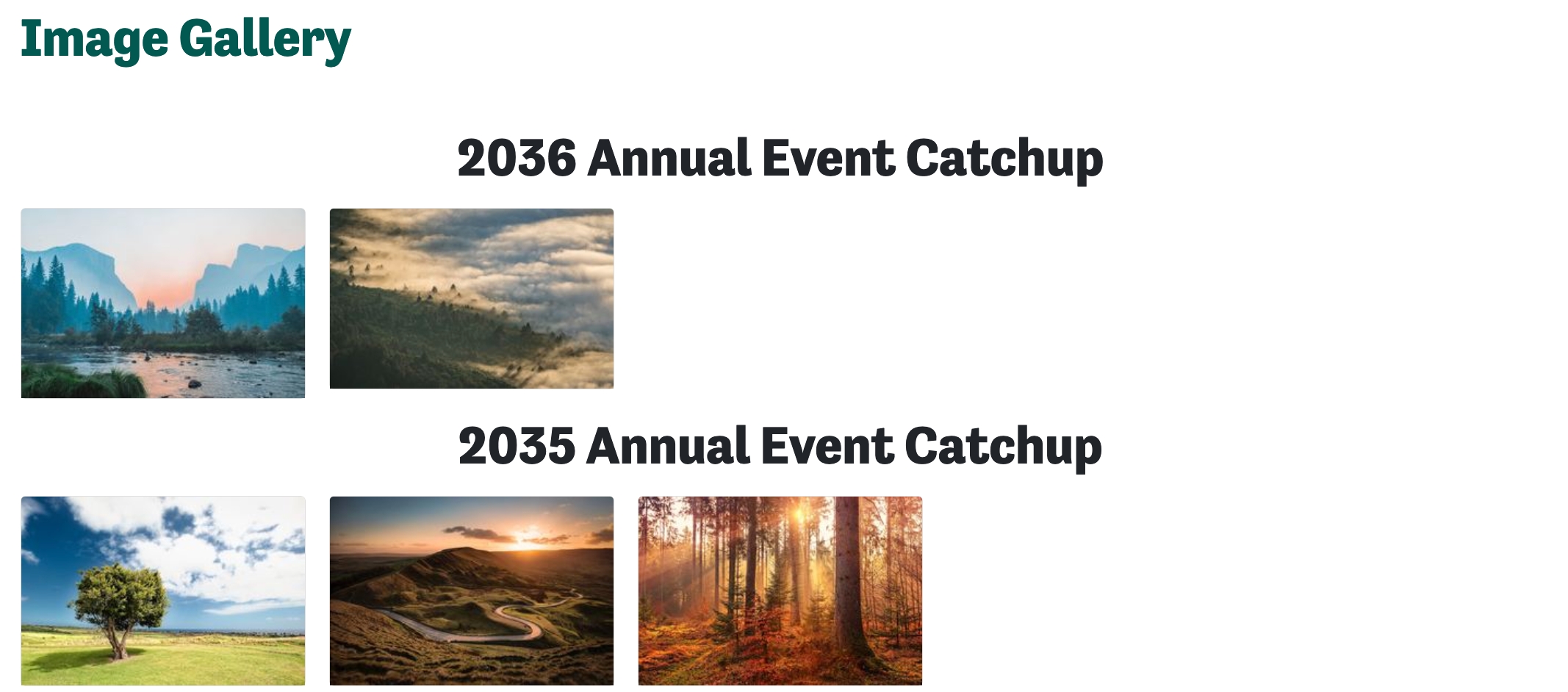 Image Gallery Example