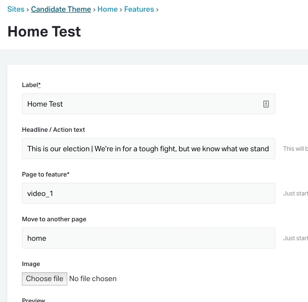 Featured Video Setup